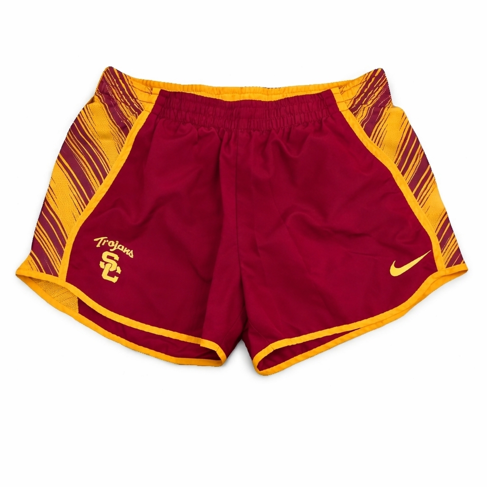 Nike USC Trojans Athletic Shorts Maroon Gold Size S Dri Fit